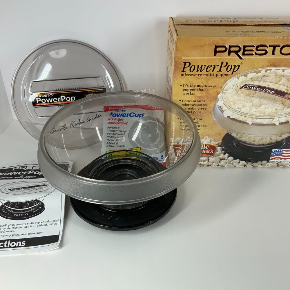 Presto PowerPop Microwave Popcorn Popper NEW w/ Original Box | Stock 04830 | USA